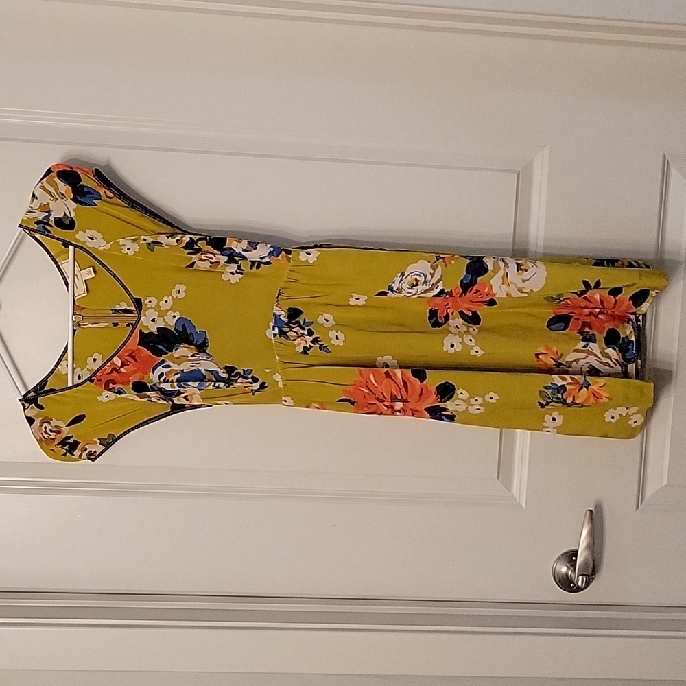 Anthropologie Moulinette Soeurs silk floral dress size 2